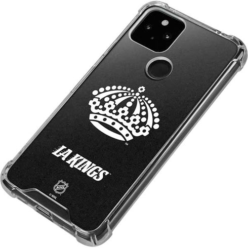 NHL Los Angeles Kings Black Background Google Pixel 5 Clear Case